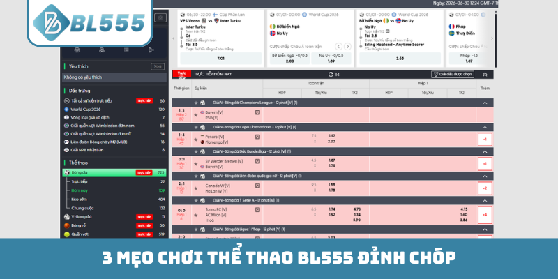 3 mẹo chơi thể thao BL555 đỉnh chóp